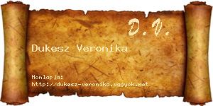 Dukesz Veronika névjegykártya